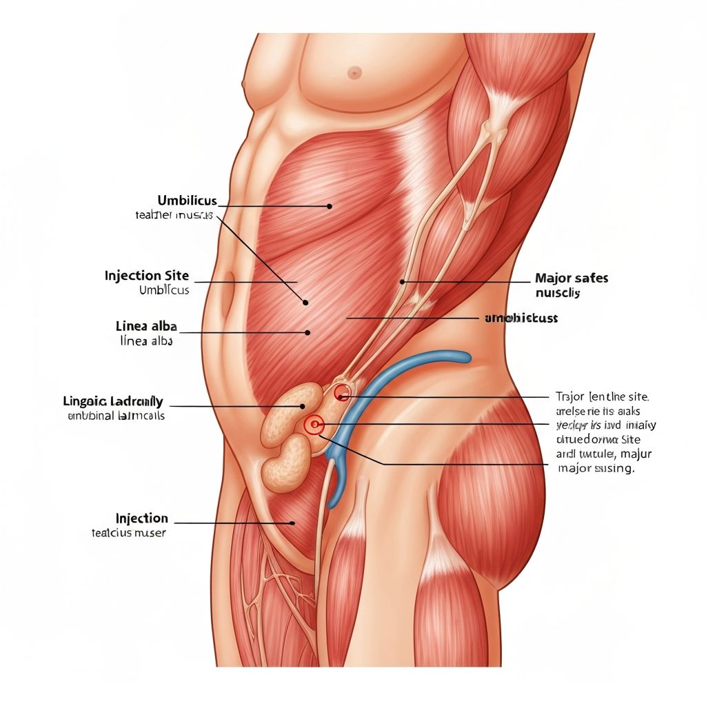 Abdomen injection site