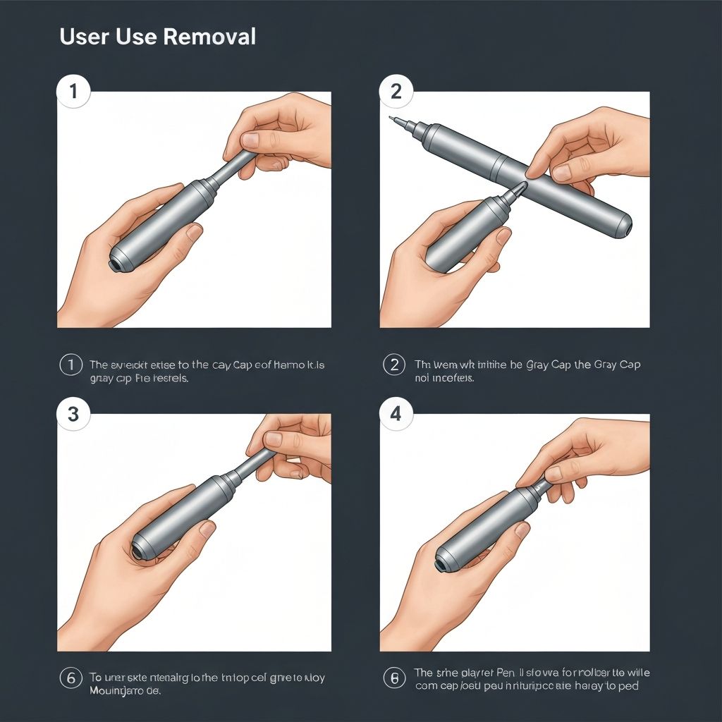 Removing gray base cap from Mounjaro pen